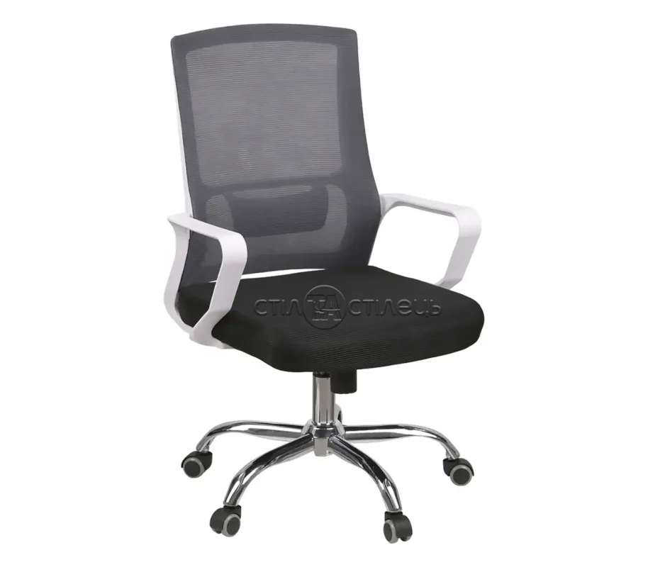 Крісло офісне Лестер білий сітка